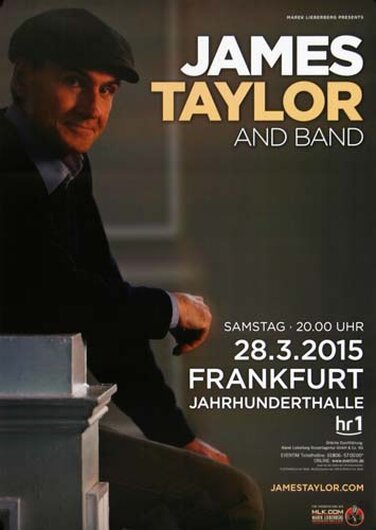 James Taylor - Live And Band, Frankfurt 2015 - Konzertplakat