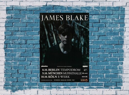 James Blake - Overgrown, Tour 2013 - Konzertplakat