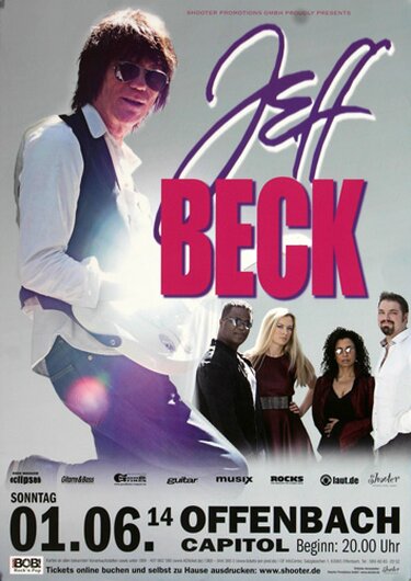 Jeff Beck - Rockn Roll, Frankfurt 2014 - Konzertplakat
