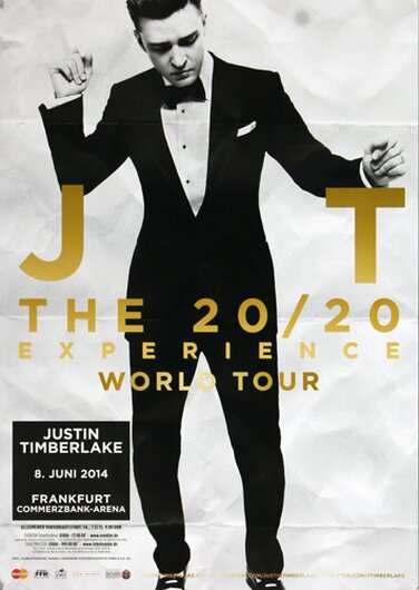 Justin Timberlake - Mirrors , Frankfurt 2014 - Konzertplakat