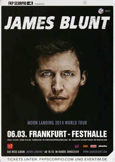 James Blunt - Moon Landing, Frankfurt 2014 - Konzertplakat