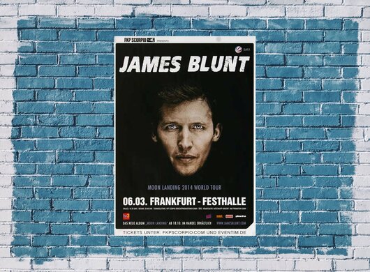 James Blunt - Moon Landing, Frankfurt 2014 - Konzertplakat