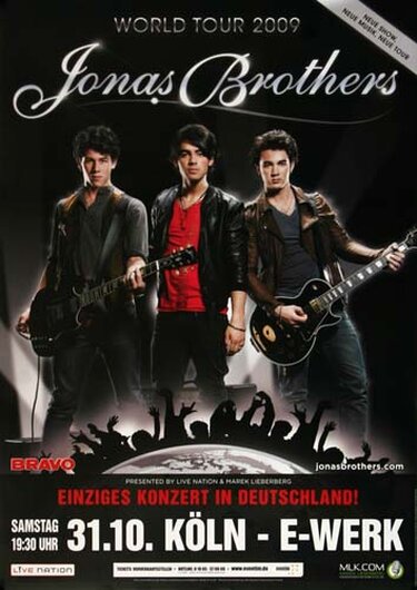 Jonas Brothers - Paranoid, Köln  2009 - Konzertplakat