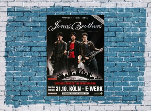 Jonas Brothers - Paranoid, Köln  2009 - Konzertplakat