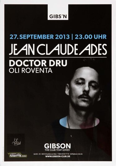 Jean Claude Ades - East West, Frankfurt 2013 - Konzertplakat
