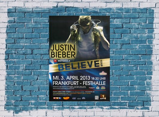 Justin Bieber - Believe, Frankfurt 2013 - Konzertplakat