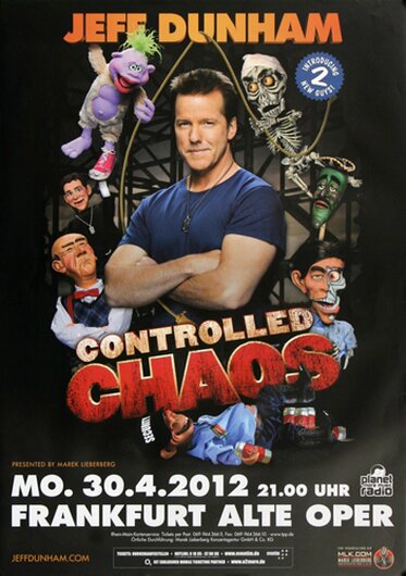 Jeff Dunham, Controlled Chaos, Frankfurt, 2012, Concert, Poster,