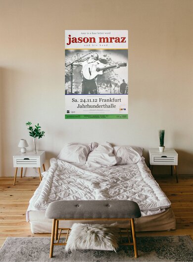 Jason Mraz - I Wont Give Up, Frankfurt 2012 - Konzertplakat