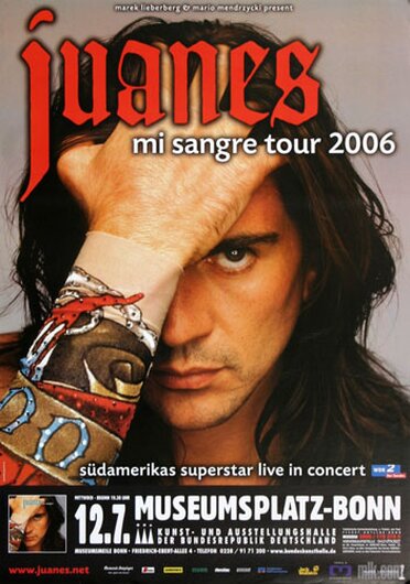 Juanes - Mi Sangre, Bonn 2006 - Konzertplakat