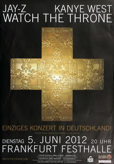 Jay - Z - Watch The Throne , Frankfurt 2012 - Konzertplakat