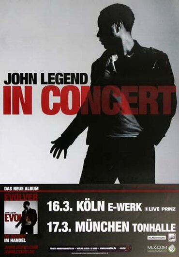 John Legend - Evolver, Köln & München 2009 - Konzertplakat