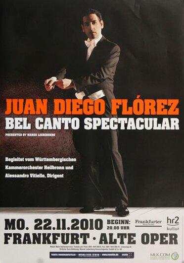 Juan Diego Flórez - Bel Canto Spectacular, Frankfurt 2010 - Konzertplakat