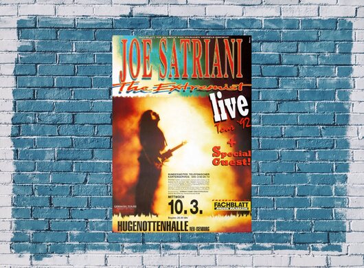 Joe Satriani - The Extremist, Neu Isenburg 1992 - Konzertplakat