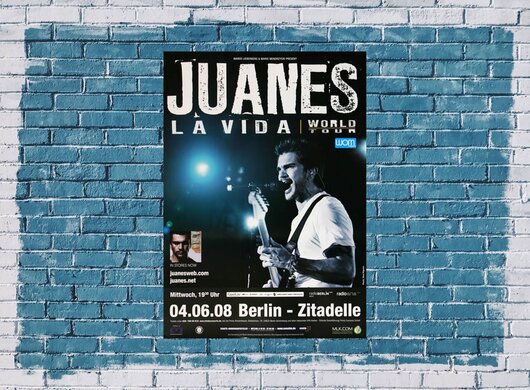 Juanes - La Vida, Berlin 2008 - Konzertplakat
