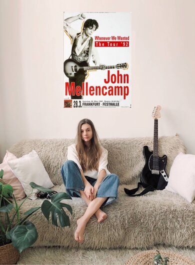 John Cougar Mellencamp - Whenever We Wanted, FRA, 1992 - Konzertplakat
