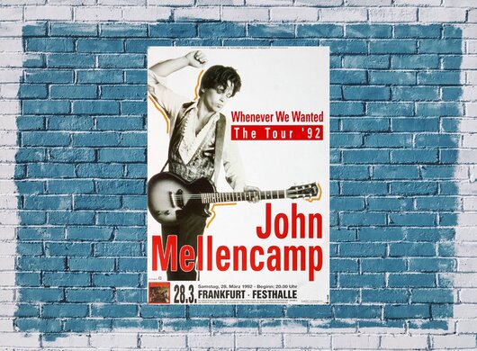 John Cougar Mellencamp - Whenever We Wanted, Frankfurt 1992 - Konzertplakat