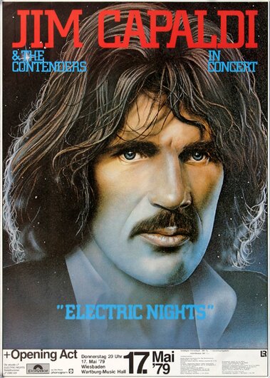 Jim Capaldi - Electric Nights, Wiesbaden 1979 - Konzertplakat
