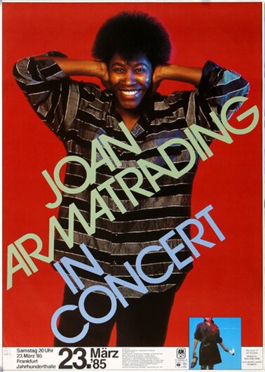 Joan Armatrading - Secret Secrets, Frankfurt 1985 - Konzertplakat