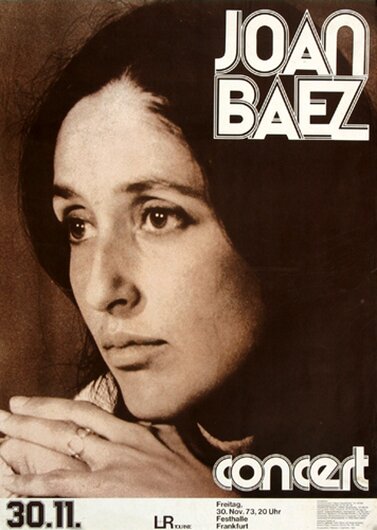Joan Beaz - Where Are You Now, Frankfurt 1973 - Konzertplakat