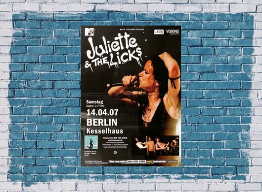 Juliette and the Licks - Four On The Floor, Berlin 2007 - Konzertplakat