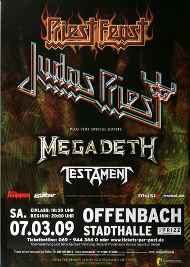 Judas Priest - A Touch Of Evil, Frankfurt 2009 - Konzertplakat