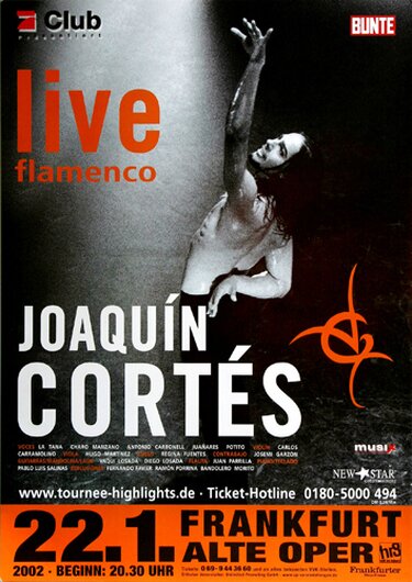Joaquín Cortés - Flamenco Live, Frankfurt 2002 - Konzertplakat
