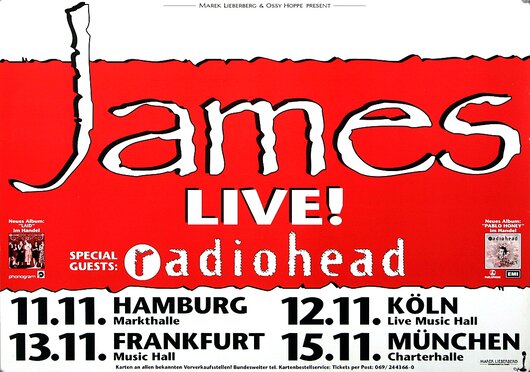 James - Laid, Tour 1993 - Konzertplakat