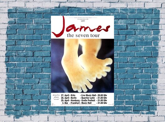 James - Seven, Tour 1992 - Konzertplakat