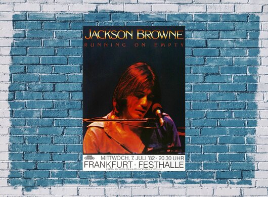 Jackson Browne - Running on Empty, Frankfurt 1982 - Konzertplakat