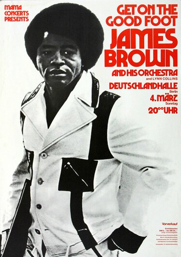 James Brown - Get it on, Berlin 1973 - Konzertplakat