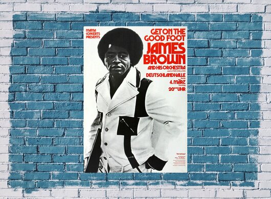James Brown - Get it on, Berlin 1973 - Konzertplakat