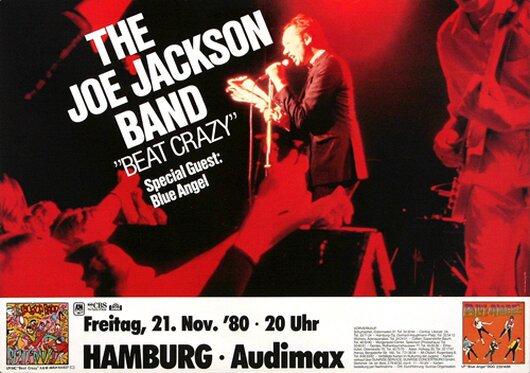 The Joe Jackson, Beat Crazy, Hamburg, 1980, - Konzertplakat