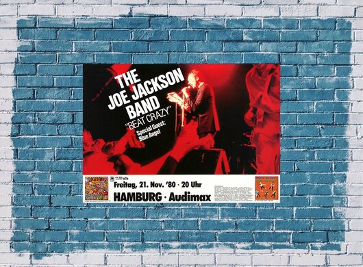 The Joe Jackson, Beat Crazy, Hamburg, 1980, - Konzertplakat
