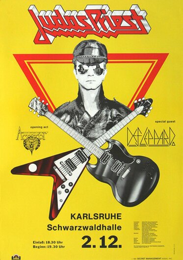 Judas Priest - Point Of Entry, Karlsruhe 1981 - Konzertplakat