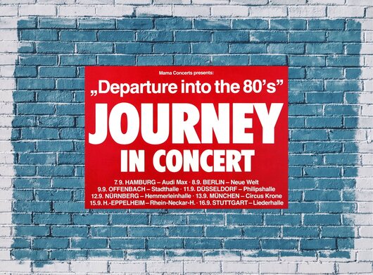 Journey - Departure Into The 80s, Tour 1980 - Konzertplakat