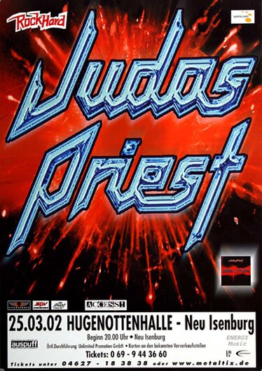 Judas Priest - Europa, NI, 2002 - Konzertplakat