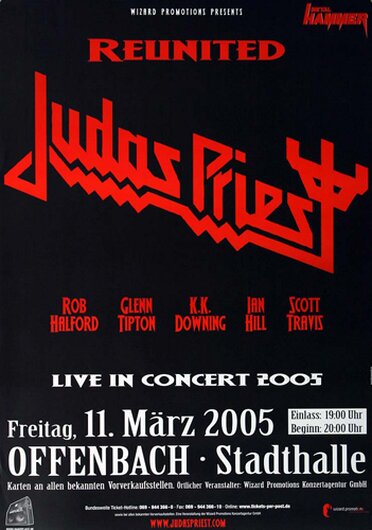 Judas Priest - Reunited, Frankfurt 2005 - Konzertplakat