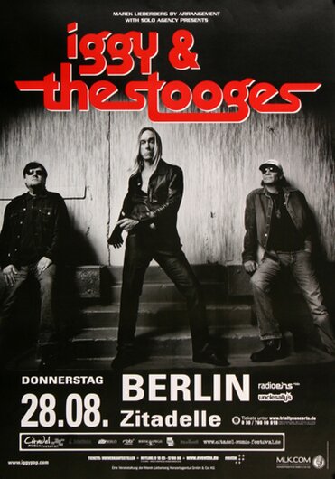 Iggy & The Stooges - Ready To Die, Berlin 2008 - Konzertplakat