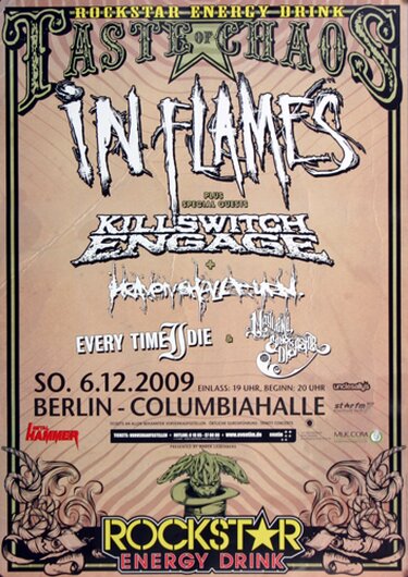 In Flames - Taste OF Chaos, Berlin 2009 - Konzertplakat
