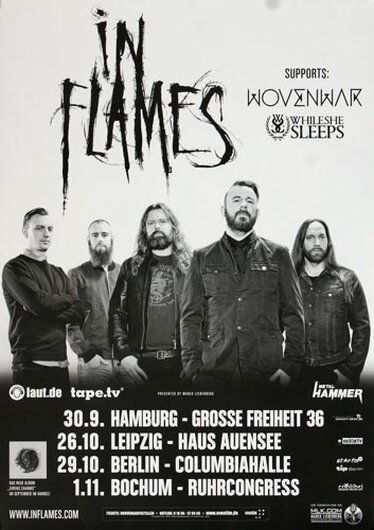 In Flames - Paralyzed , Hamburg 2014 - Konzertplakat