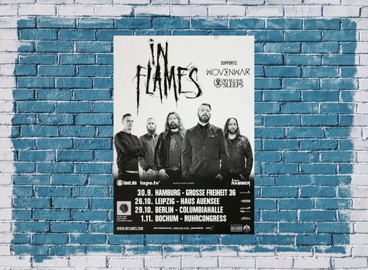 In Flames, Sirens Charms, Tour Dates, 2014, Konzertplakat