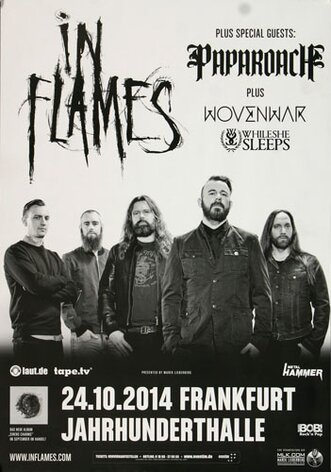 In Flames - Paralyzed , Frankfurt 2014 - Konzertplakat