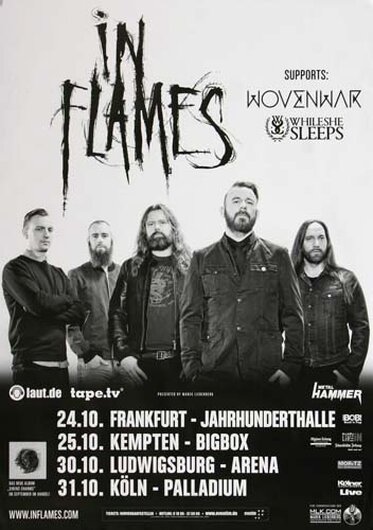 In Flames - Paralyzed , Köln 2014 - Konzertplakat
