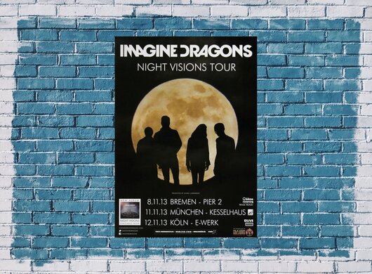 Imagine Dragons - Night Vision, Tour 2013 - Konzertplakat