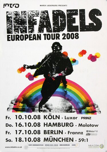 Infadels - German Dates, Tour 2008 - Konzertplakat