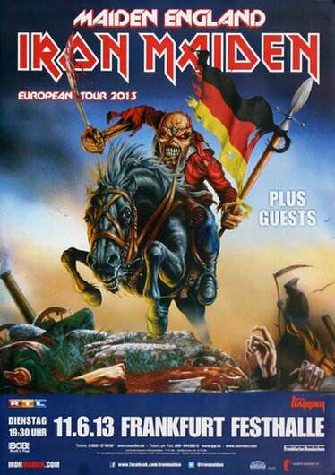 Iron Maiden - Maiden England, Frankfurt 2013 - Konzertplakat