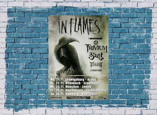 In Flames - Fading, Tour 2011 - Konzertplakat
