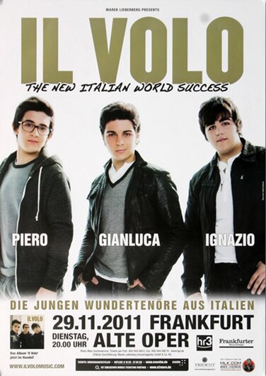 Il Volo - Italien, Frankfurt 2011 - Konzertplakat