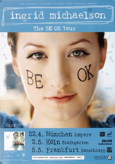 Ingrid Michaelson - The BE OK, Tour 2009 - Konzertplakat