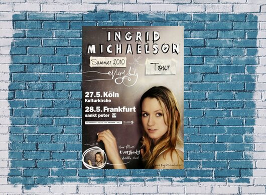 Ingrid Michaelson - Everybody Summer, Köln & Frankfurt 2010 - Konzertplakat
